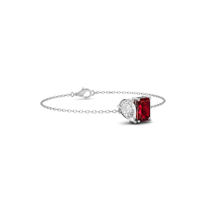 Toi et Moi Tia Bracelet in Ruby - 1.2 carat