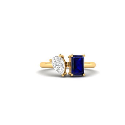 Toi et Moi Tia Ring in Sapphire - 1.2 carat