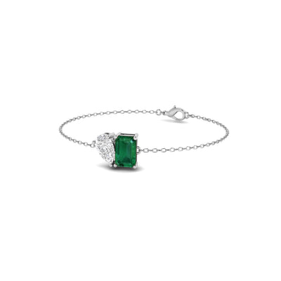 Toi et Moi Tia Bracelet in Emerald - 1.2 carat