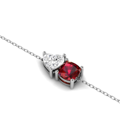 Toi et Moi Mia Bracelet in Ruby - 1 carat