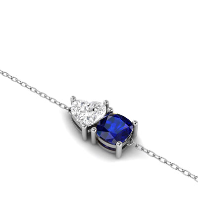 Toi et Moi Mia Bracelet in Sapphire - 1 carat