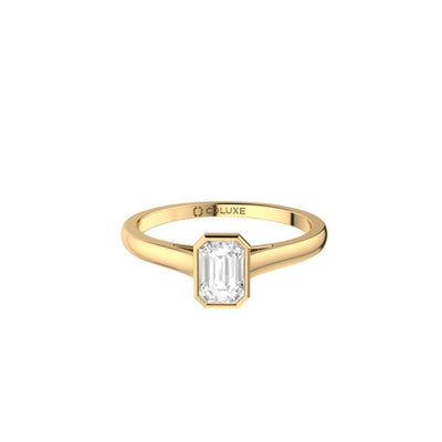 Emerald Soli Ring in Bezel - 0.5 carat