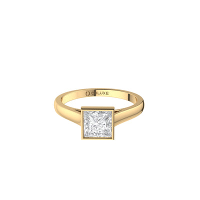 Princess Soli Ring in Bezel - 1 carat