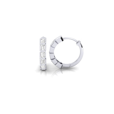 Emerald-cut Ever Hoops - 0.6 carat