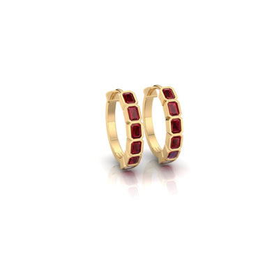 Ruby Emerald-cut Ever Hoops - 0.6 carat