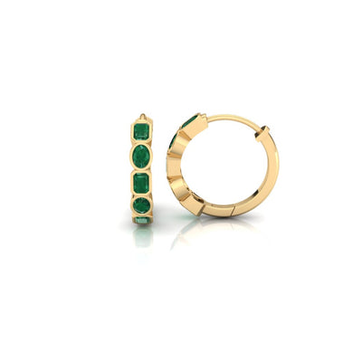 Emerald Multi-cut Ever Hoops - 0.5 carat