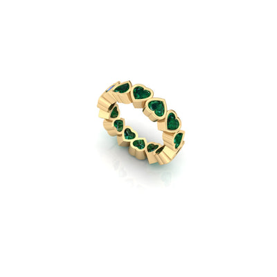 Emerald Heart Forever & Ever Ring in Bezel - 2.8 carats