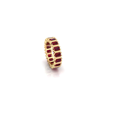 Ruby Forever & Ever Ring in Half Bezel - 3.2 carats