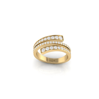 Crossover Pavé Ring - 0.7 carat