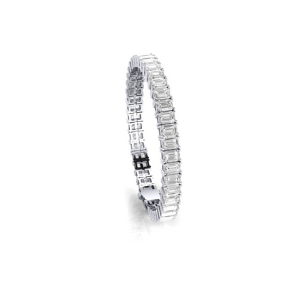 Emerald-cut Game On Bracelet - 12.9 carats