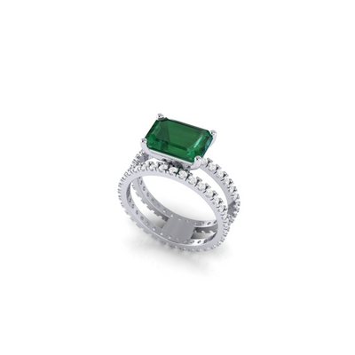 Emerald Duo Ring - 3.75 carat
