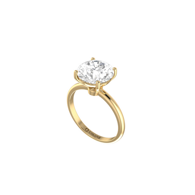 Round Edge Soli Ring - 3 carats