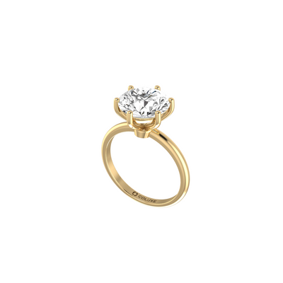 Round Soli Ring - 3 carats