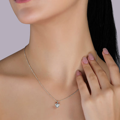 Heart Drop Pendant - 1 carat