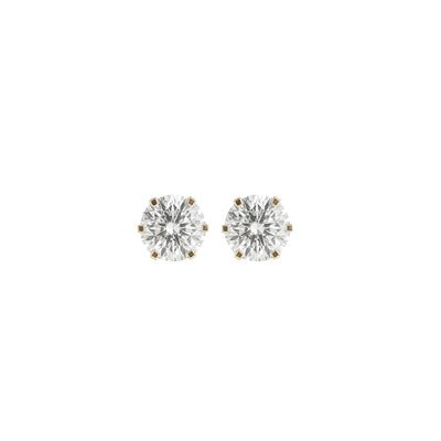 Round Soli Earrings - 1 carat