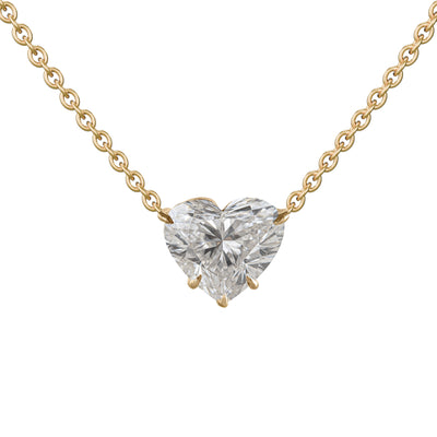 Mega Heart Drop Necklace - 3 carats