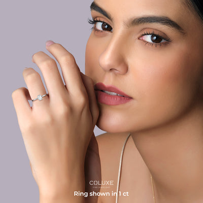 Emerald Soli Ring in Bezel - 1 carat