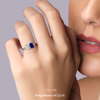 Toi et Moi Tia Ring in Sapphire - 1.2 carat